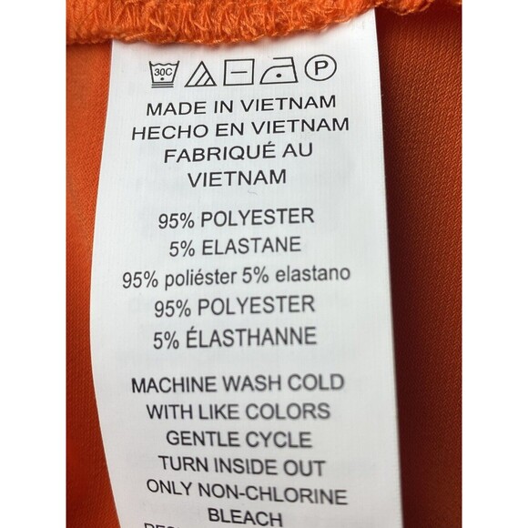 F. Michael Kors Top M Orange Blouse Short Sleeve Round Neck NWT $68 - Picture 8 of 10